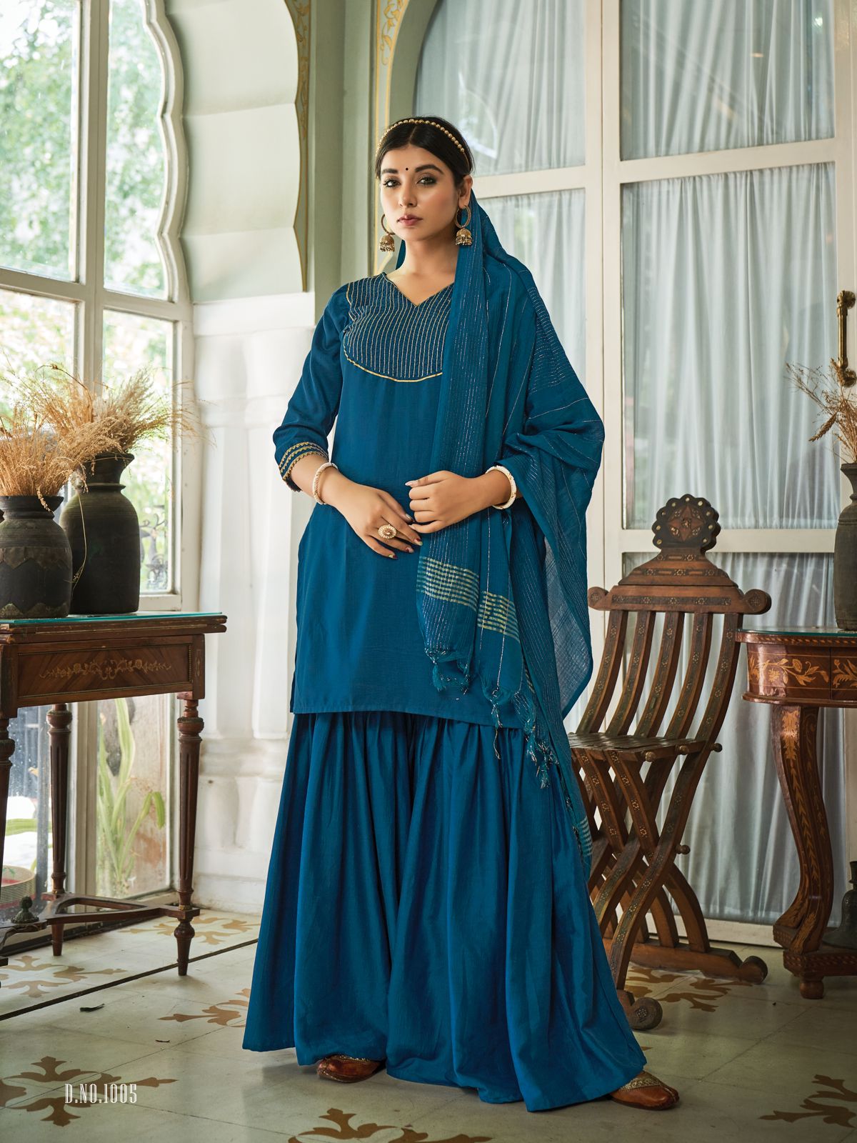 NAKKASHI Heavy Wedding Wear Fancy Designer Chinnon Silk Readymade Suit Collection